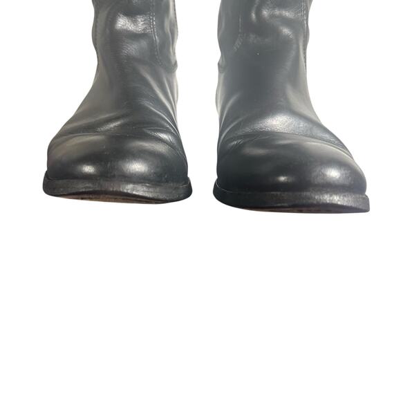 Frye Melissa Button Black Leather Riding Pull-On Boots Size 7 – Minor Wear - Picture 5 of 13